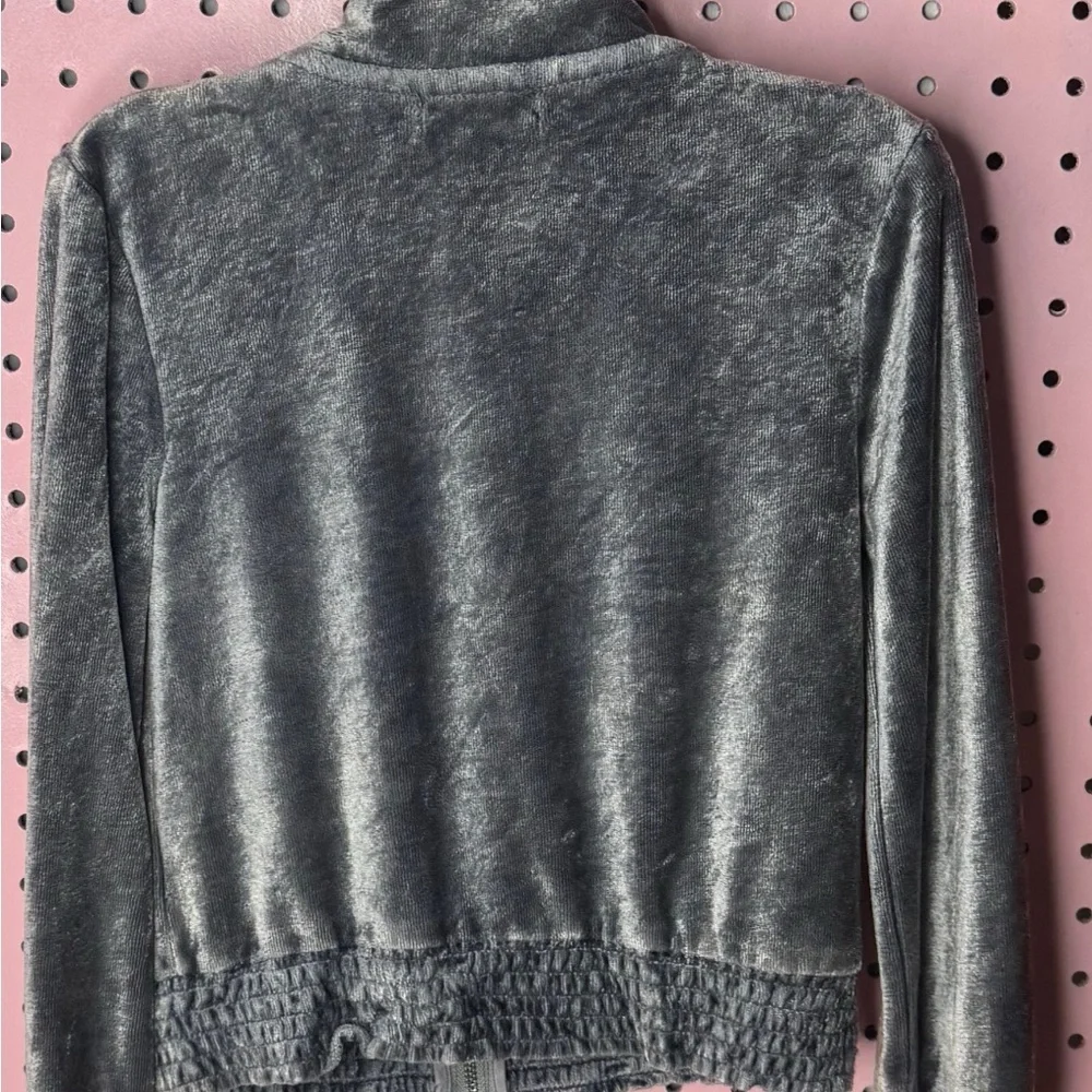 Art Class Gunmetal Gray Velour Jacket. Excellent Condition. Size 4/5